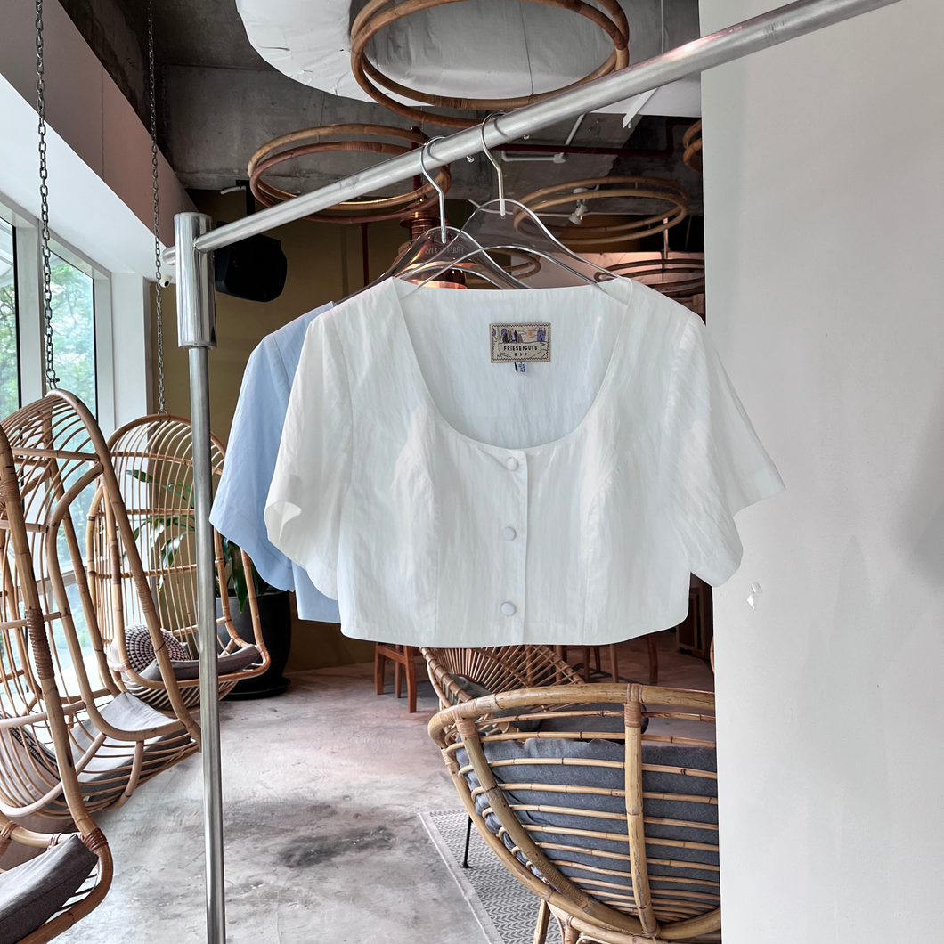 The Basics Crop Blouse