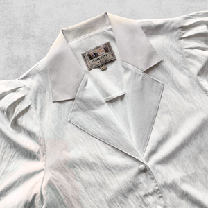 V-Neck Notch Lapel Blouse