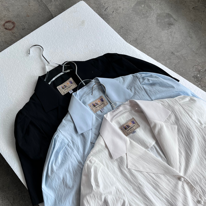 V-Neck Notch Lapel Blouse