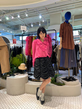 Load image into Gallery viewer, MABEL RUFFLE-BIB ROUND-COLLAR BLOUSE