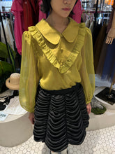 Load image into Gallery viewer, MABEL RUFFLE-BIB ROUND-COLLAR BLOUSE