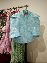 Load image into Gallery viewer, Celeste Mandarin Egg Cape Blouse